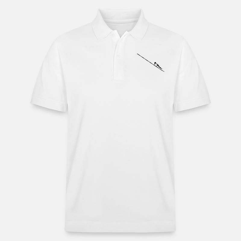 Magpie on power line - Stanley/Stella Unisex Organic Polo Shirt PREPSTER - white
