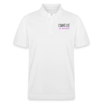 Sunday runner - Stanley/Stella Unisex Organic Polo Shirt PREPSTER - white - Front - Roxy (174cm) & Andy (188cm)