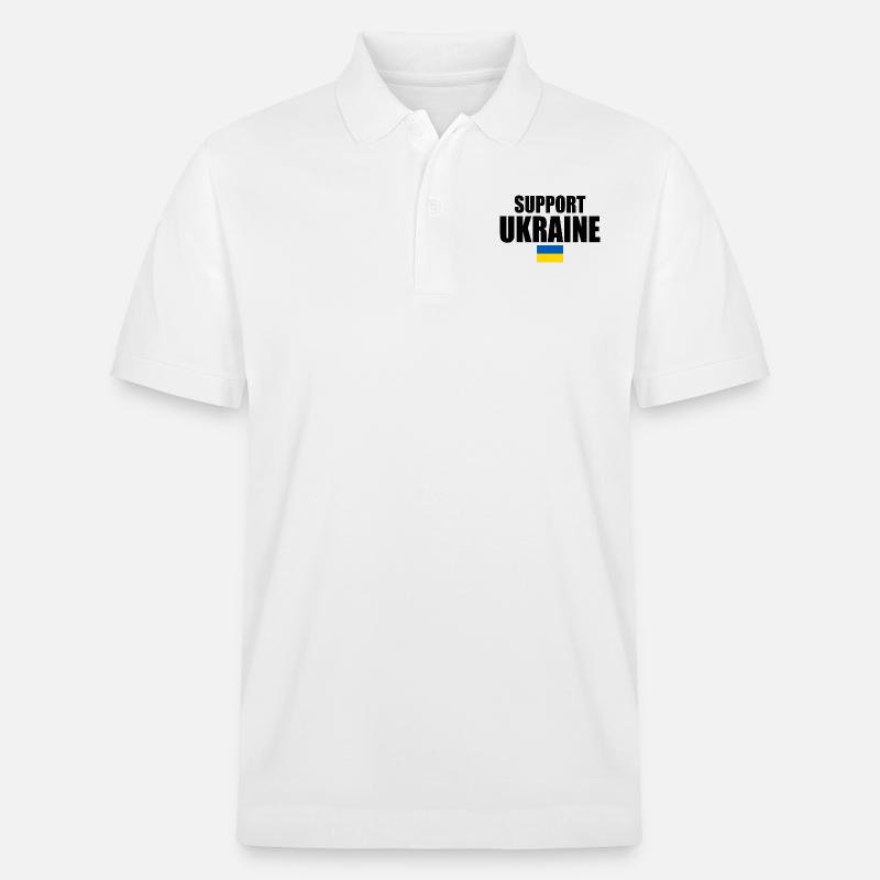 Support ukraine - Stanley/Stella Unisex Bio-Poloshirt PREPSTER - Weiß