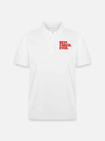 Best coach ever - Stanley/Stella Unisex Organic Polo Shirt PREPSTER - white