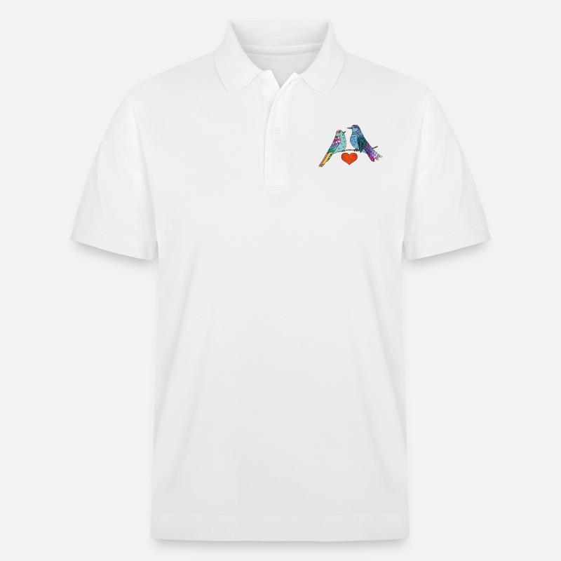 Bunte Vögel - Stanley/Stella Unisex Bio-Poloshirt PREPSTER - Weiß