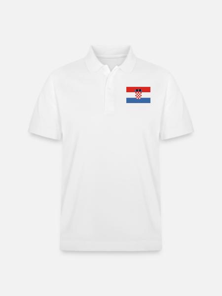 Kroatien - Stanley/Stella Unisex Bio-Poloshirt PREPSTER - Weiß