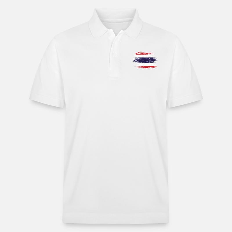 Drapeau thaïlandais utilisé - Polo PREPSTER bio Stanley/Stella Unisexe - blanc