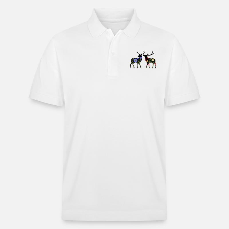 Cerf - Polo PREPSTER bio Stanley/Stella Unisexe - blanc