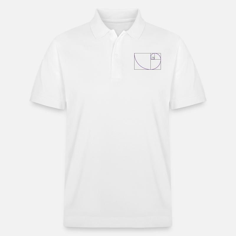 fibonacci, der Goldene Schnitt - Stanley/Stella Unisex Bio-Poloshirt PREPSTER - Weiß