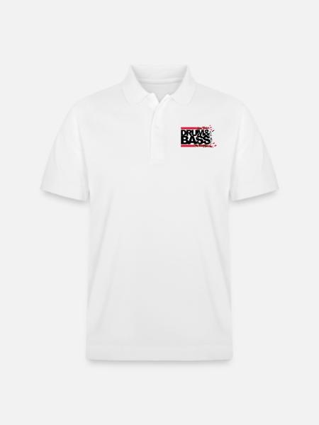 Drum 'n' Bass shattered - Stanley/Stella Unisex Organic Polo Shirt PREPSTER - white