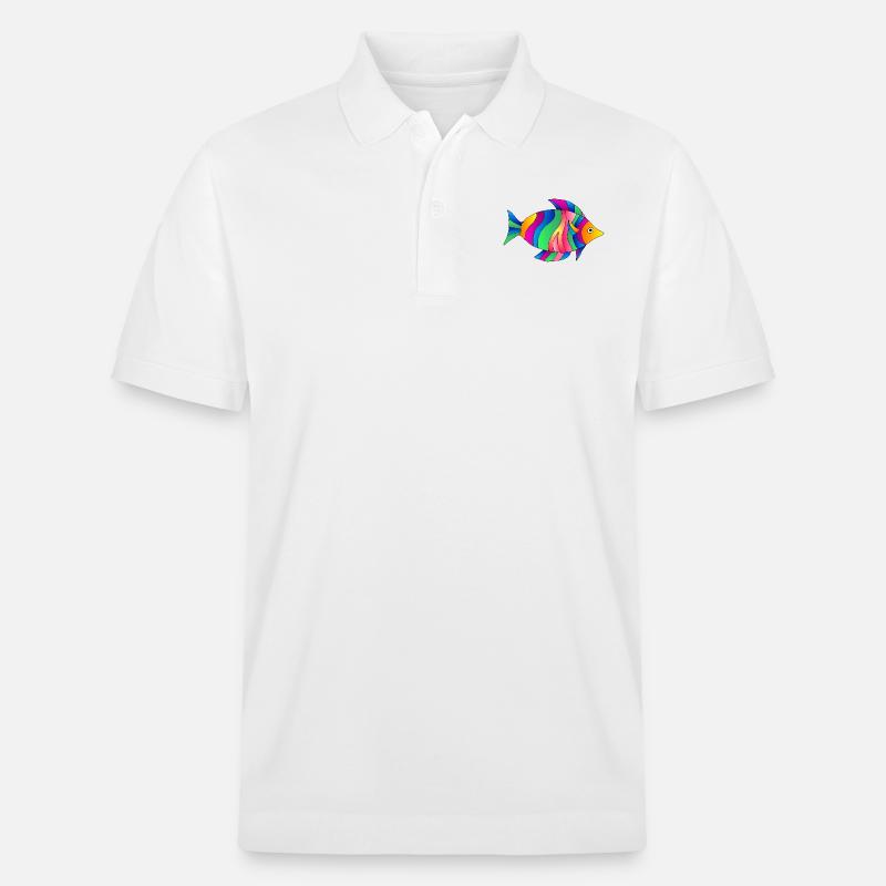 Fisch - Stanley/Stella Unisex Bio-Poloshirt PREPSTER - Weiß