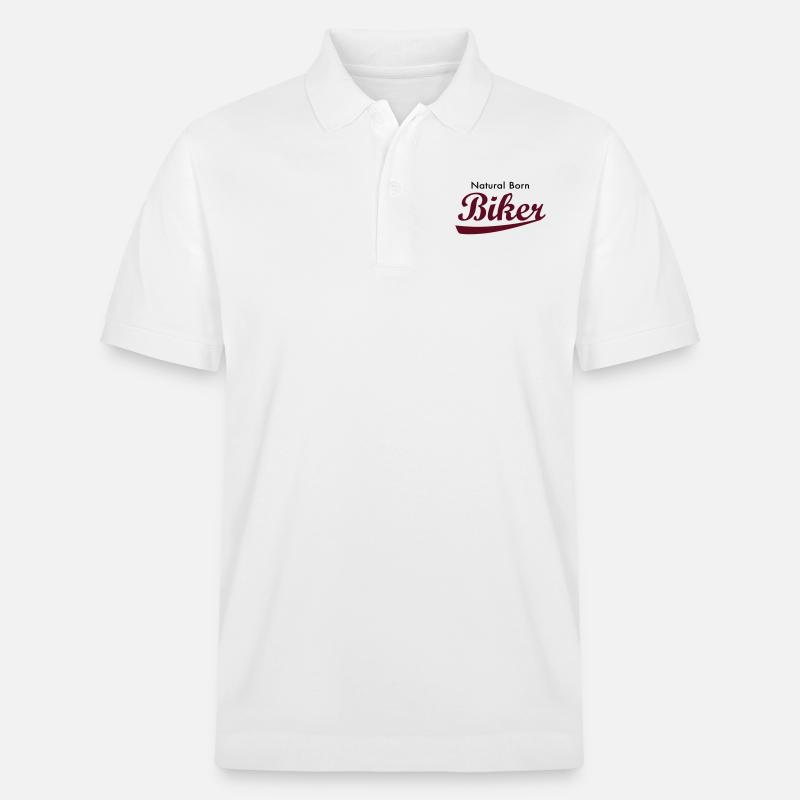 Natural Born Biker - Polo PREPSTER bio Stanley/Stella Unisexe - blanc