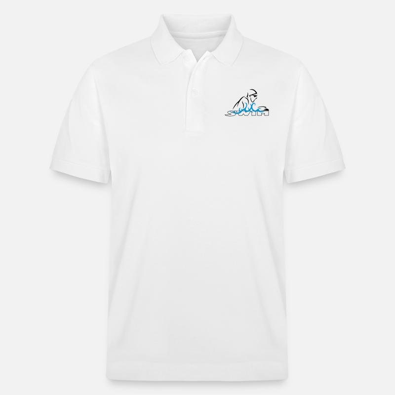 Brustschwimmen - Stanley/Stella Unisex Bio-Poloshirt PREPSTER - Weiß
