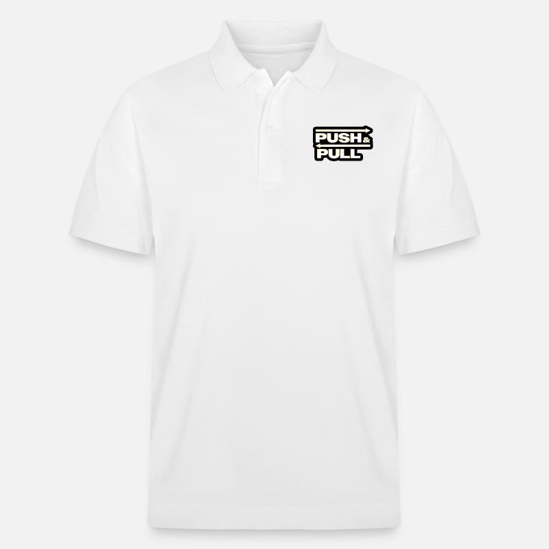 Push and Pull black - Stanley/Stella Unisex Bio-Poloshirt PREPSTER - Weiß