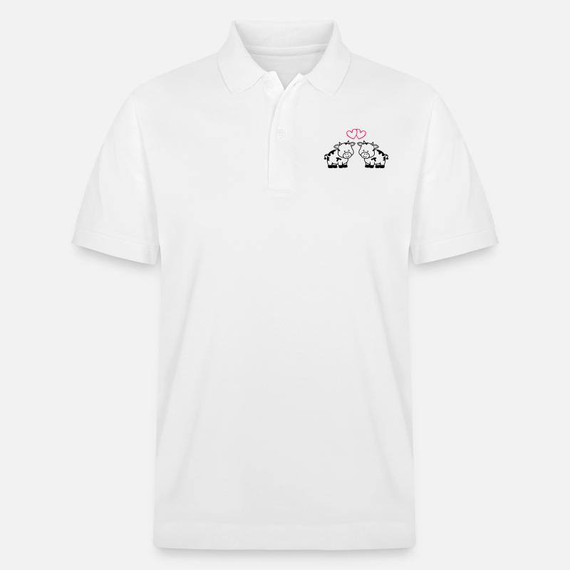 vaches amoureuses - Polo PREPSTER bio Stanley/Stella Unisexe - blanc