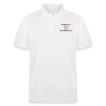 Thus, a block - Stanley/Stella Unisex Organic Polo Shirt PREPSTER - white - Front - Roxy (174cm) & Andy (188cm)