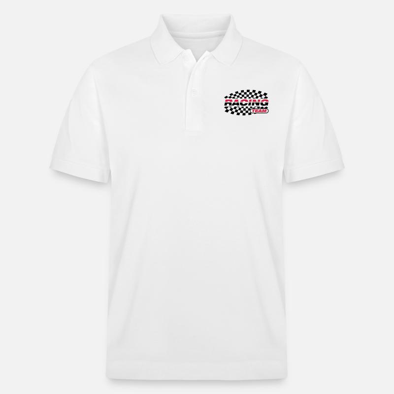 racing_team_t2 - Stanley/Stella Unisex Bio-Poloshirt PREPSTER - Weiß