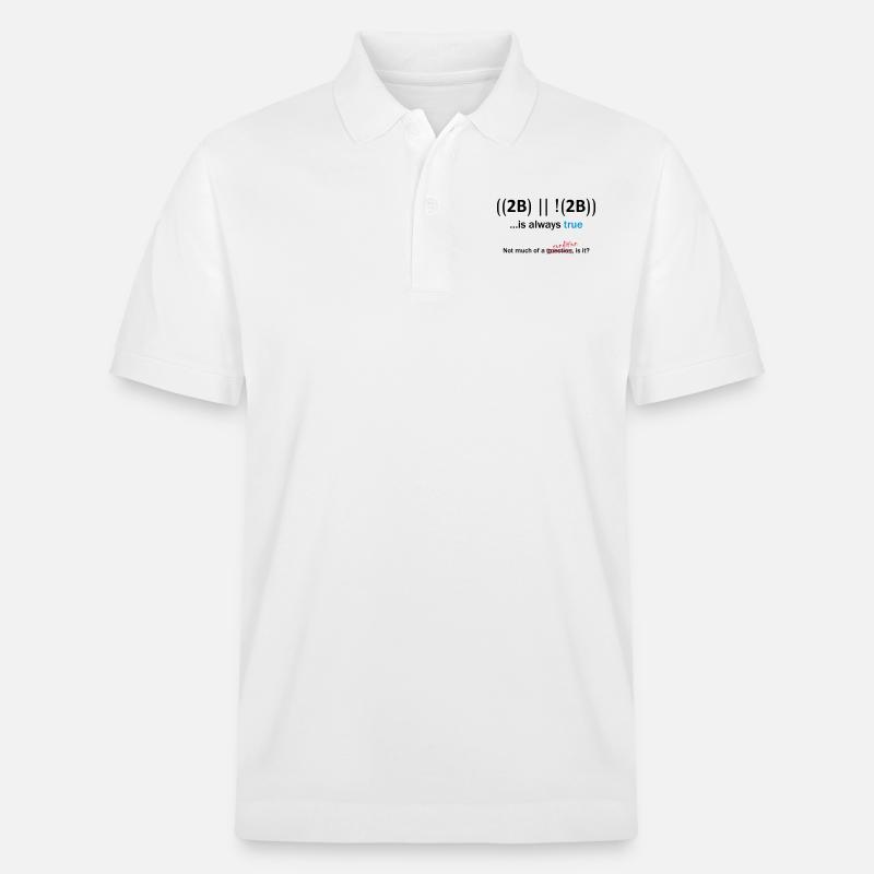 ((2B) || !(2B)) …is always true - Stanley/Stella Unisex Organic Polo Shirt PREPSTER - white