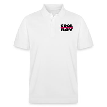 Cool - Cool Boy - Cool Boy - Polo PREPSTER bio Stanley/Stella Unisexe - blanc - Devant - Roxy (174cm) & Andy (188cm)