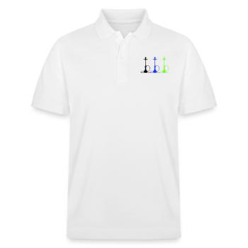 Hookah - Stanley/Stella Unisex Organic Polo Shirt PREPSTER - white - Front - Roxy (174cm) & Andy (188cm)