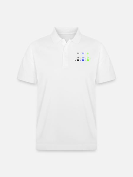 Hookah - Stanley/Stella Unisex Organic Polo Shirt PREPSTER - white