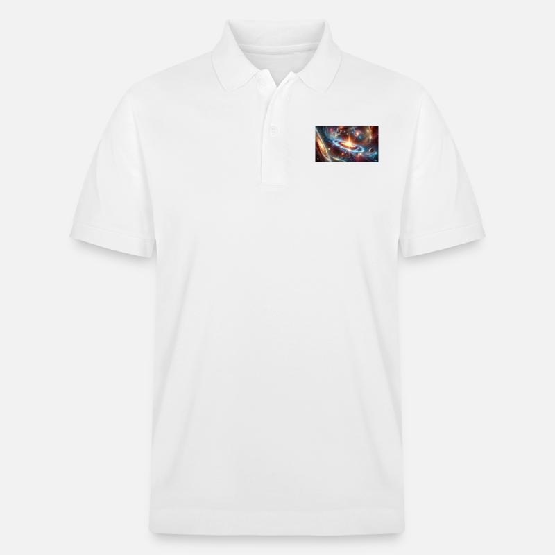 Quasar dans l’Univers - Polo PREPSTER bio Stanley/Stella Unisexe - blanc
