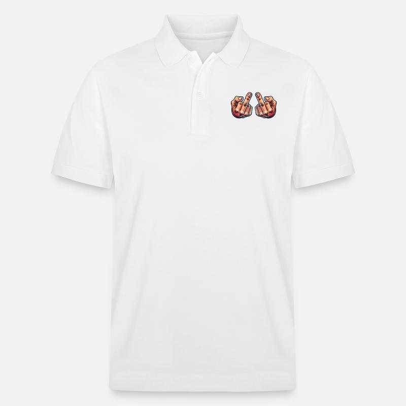 mittelfinger 2 - Stanley/Stella Unisex Bio-Poloshirt PREPSTER - Weiß
