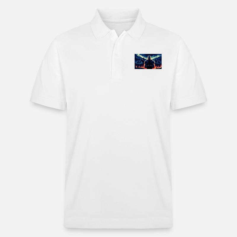 Urzeitlicher Krieger - Stanley/Stella Unisex Bio-Poloshirt PREPSTER - Weiß