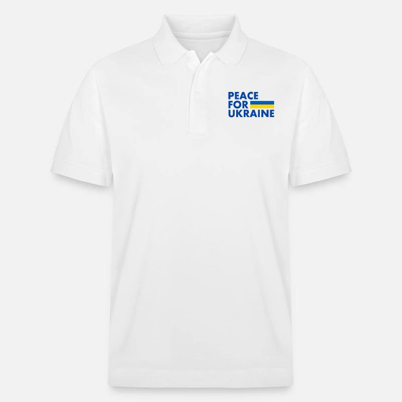 Peace for ukraine - Polo PREPSTER bio Stanley/Stella Unisexe - blanc