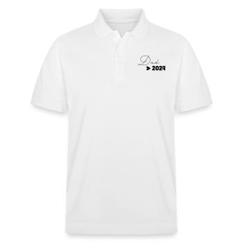Papa 2024 - Polo PREPSTER bio Stanley/Stella Unisexe - blanc - Devant - Roxy (174cm) & Andy (188cm)
