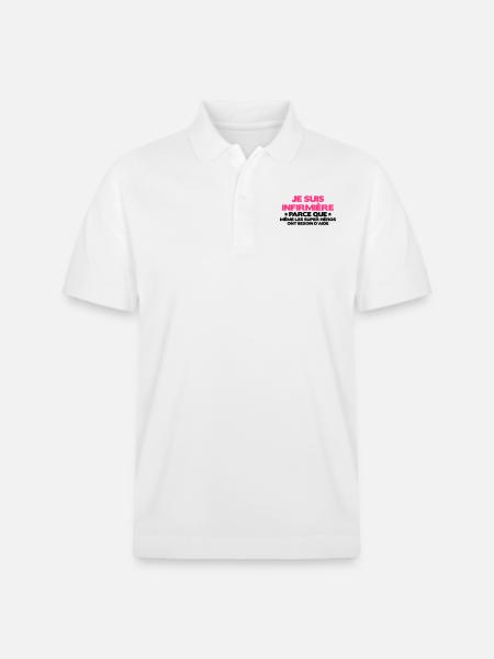 je suis infirmière - Polo PREPSTER bio Stanley/Stella Unisexe - blanc
