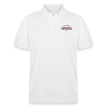 Western riders go wild - Stanley/Stella Unisex Organic Polo Shirt PREPSTER - white - Front - Roxy (174cm) & Andy (188cm)