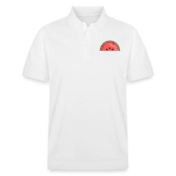 watermelon - Stanley/Stella Unisex Organic Polo Shirt PREPSTER - white - Front - Roxy (174cm) & Andy (188cm)