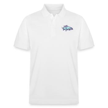 Axolotl Fragen - Stanley/Stella Unisex Bio-Poloshirt PREPSTER - Weiß - Vorne - Roxy (174cm) & Andy (188cm)