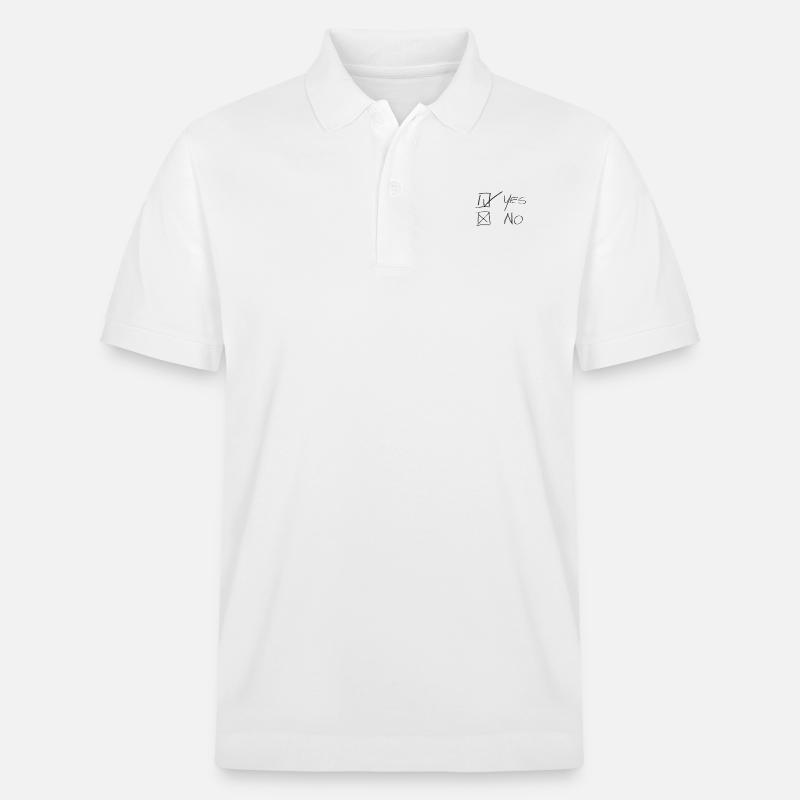 Ja oder Nein - Stanley/Stella Unisex Bio-Poloshirt PREPSTER - Weiß