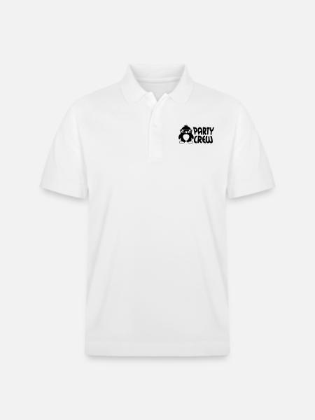Party Crew Penguin - Stanley/Stella Unisex Organic Polo Shirt PREPSTER - white