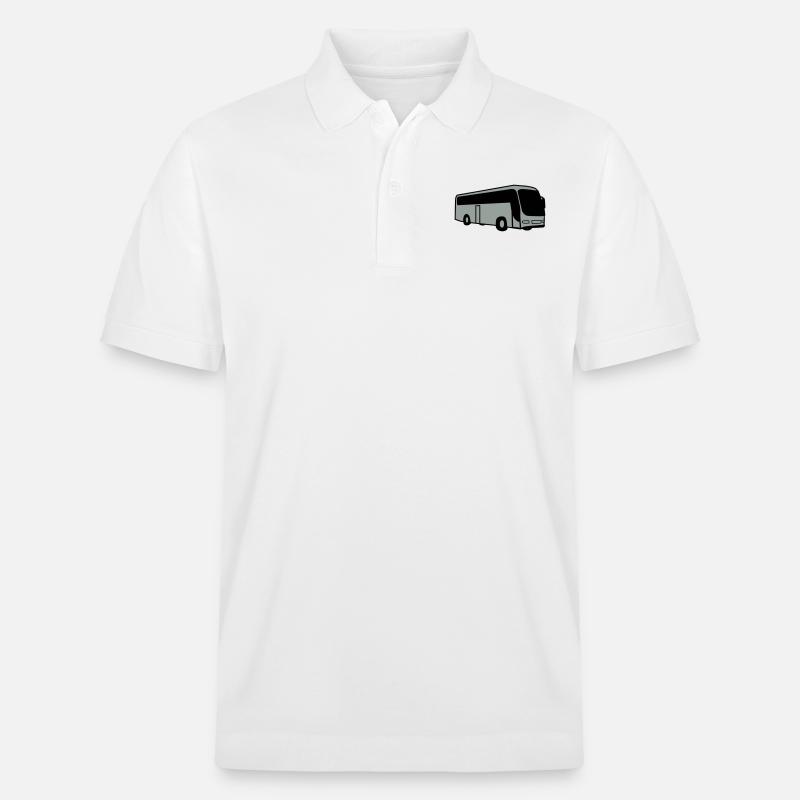 bus Busfahrer - Stanley/Stella Unisex Bio-Poloshirt PREPSTER - Weiß