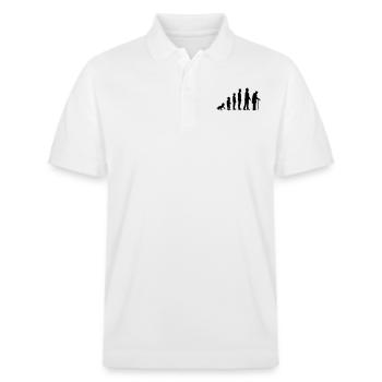 Rentner - Stanley/Stella Unisex Bio-Poloshirt PREPSTER - Weiß - Vorne - Roxy (174cm) & Andy (188cm)