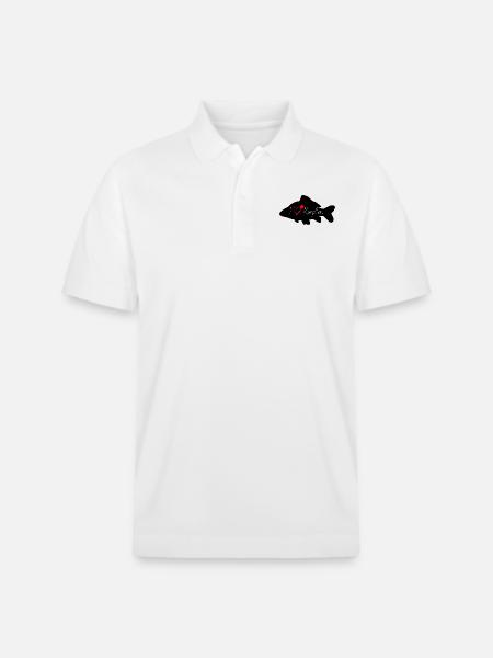 I love KARPFEN schwarz transparent - Stanley/Stella Unisex Bio-Poloshirt PREPSTER - Weiß