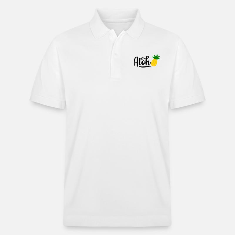 Aloha Ananas - Stanley/Stella Unisex Bio-Poloshirt PREPSTER - Weiß