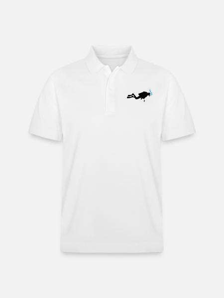 Taucher Luftblasen - Stanley/Stella Unisex Bio-Poloshirt PREPSTER - Weiß