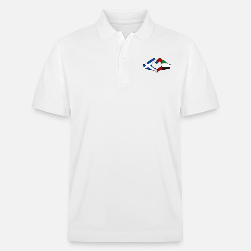 Écosse Émirats arabes unis Drapeau - Polo PREPSTER bio Stanley/Stella Unisexe - blanc