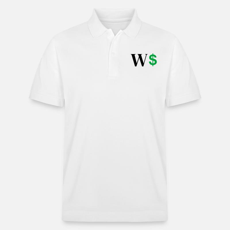 Buchstabe w Dollar - Stanley/Stella Unisex Bio-Poloshirt PREPSTER - Weiß