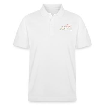 Junggesellenabschied Braut Dusche Team Braut Zu Werden - Stanley/Stella Unisex Bio-Poloshirt PREPSTER - Weiß - Vorne - Roxy (174cm) & Andy (188cm)