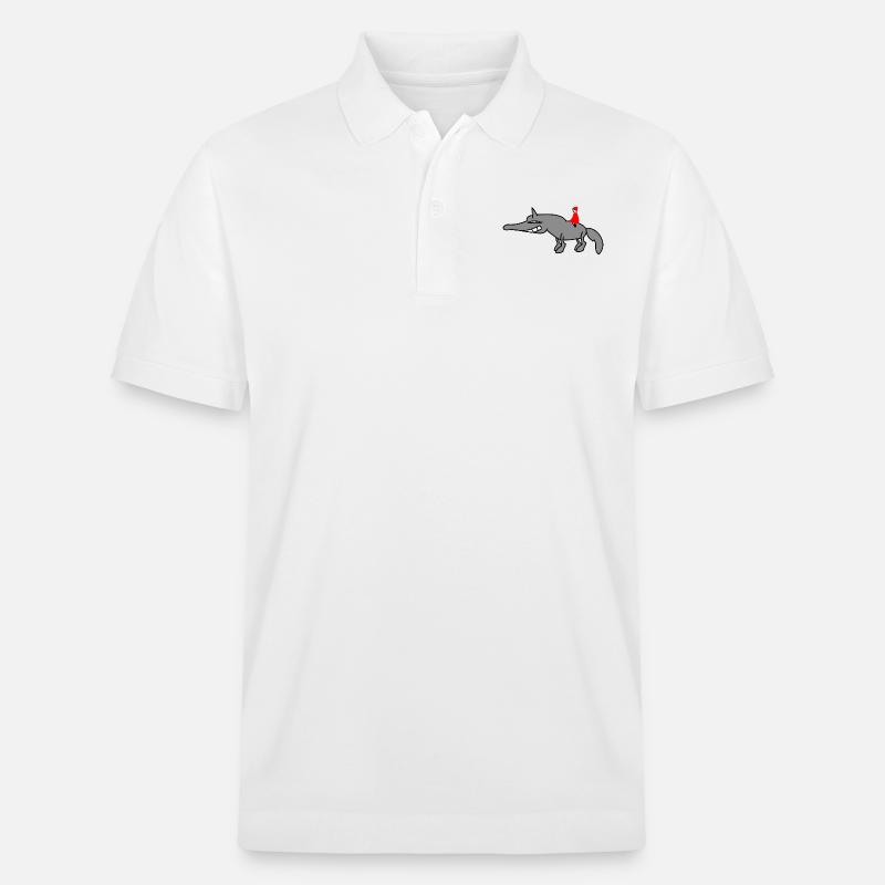 Wolf mit Rotkäppchen - Stanley/Stella Unisex Bio-Poloshirt PREPSTER - Weiß