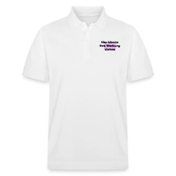 Hier könnte ihre Werbung stehen - Stanley/Stella Unisex Bio-Poloshirt PREPSTER - Weiß - Vorne - Roxy (174cm) & Andy (188cm)