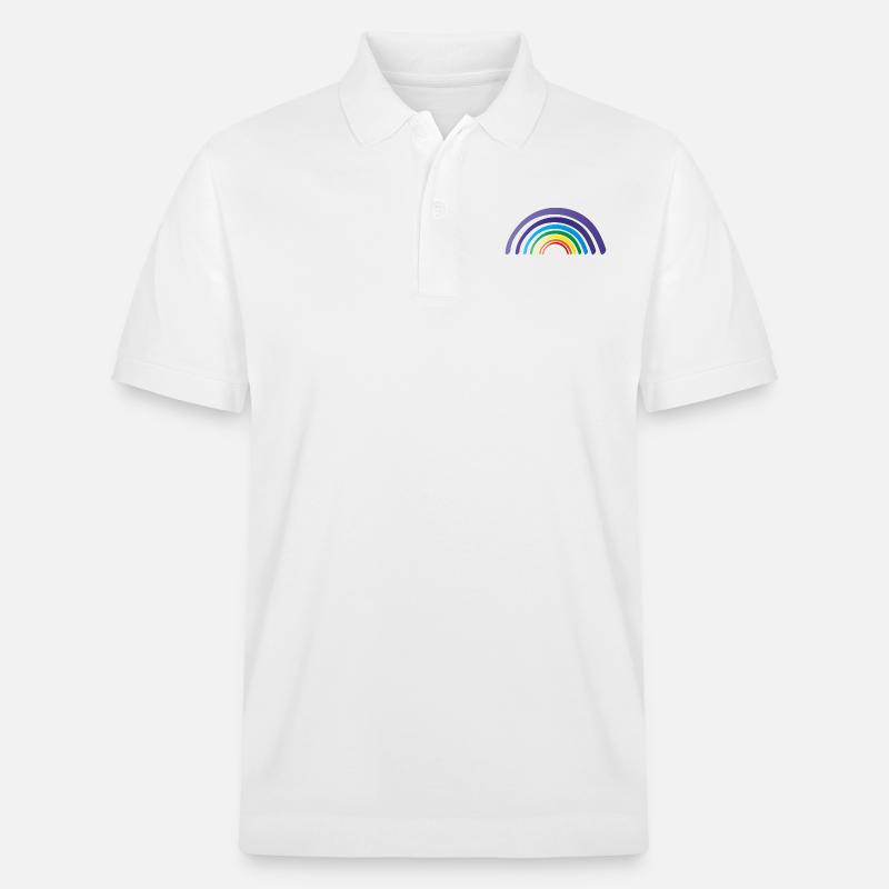 rainbow chakren - Stanley/Stella Unisex Bio-Poloshirt PREPSTER - Weiß