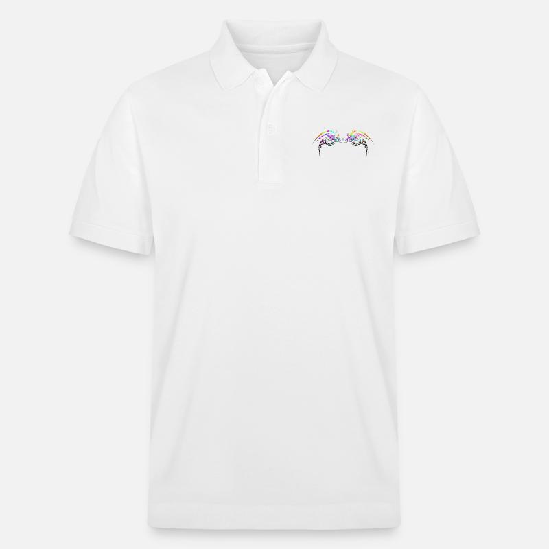Conception tribale néon - Polo PREPSTER bio Stanley/Stella Unisexe - blanc