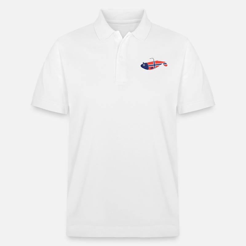 Gummifisch Big Norwegen - Stanley/Stella Unisex Bio-Poloshirt PREPSTER - Weiß