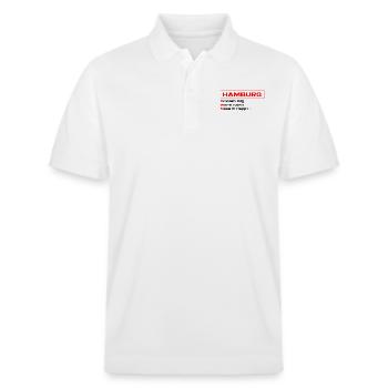 Hamburg Work hard - Stanley/Stella Unisex Organic Polo Shirt PREPSTER - white - Front - Roxy (174cm) & Andy (188cm)