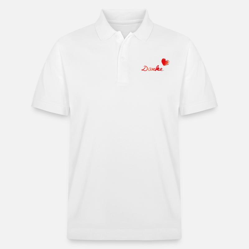 danke herz - Stanley/Stella Unisex Bio-Poloshirt PREPSTER - Weiß