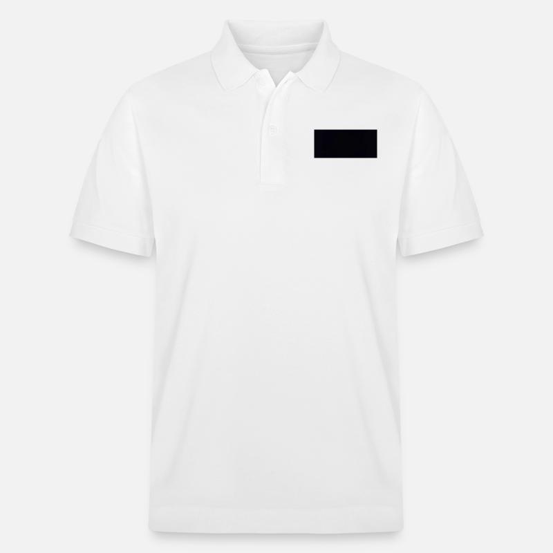 Fetter schwarzer Balken - Stanley/Stella Unisex Bio-Poloshirt PREPSTER - Weiß