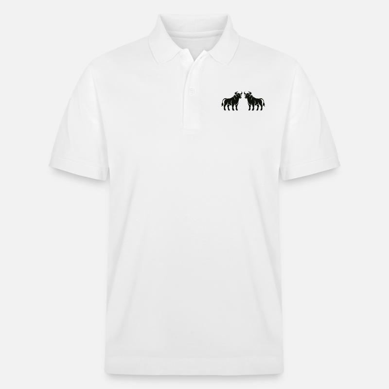 bulls - Stanley/Stella Unisex Organic Polo Shirt PREPSTER - white