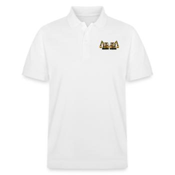 tiger bagger 2 - Stanley/Stella Unisex Bio-Poloshirt PREPSTER - Weiß - Vorne - Roxy (174cm) & Andy (188cm)